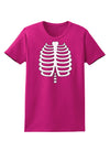 Skeleton Ribcage Halloween Womens Dark T-Shirt-TooLoud-Hot-Pink-Small-Davson Sales