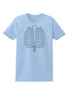 Skeleton Ribcage Halloween Womens T-Shirt-Womens T-Shirt-TooLoud-Light-Blue-X-Small-Davson Sales