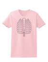 Skeleton Ribcage Halloween Womens T-Shirt-Womens T-Shirt-TooLoud-PalePink-X-Small-Davson Sales