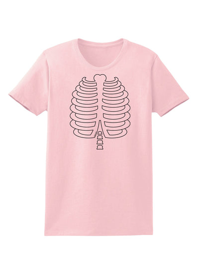 Skeleton Ribcage Halloween Womens T-Shirt-Womens T-Shirt-TooLoud-PalePink-X-Small-Davson Sales