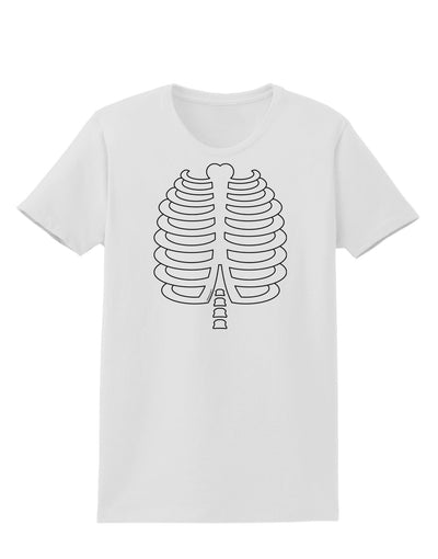 Skeleton Ribcage Halloween Womens T-Shirt-Womens T-Shirt-TooLoud-White-X-Small-Davson Sales