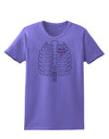 Skeleton Ribcage with Pink Heart Halloween Womens T-Shirt-Womens T-Shirt-TooLoud-Violet-X-Small-Davson Sales