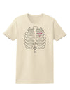 Skeleton Ribcage with Pink Heart Halloween Womens T-Shirt-Womens T-Shirt-TooLoud-Natural-X-Small-Davson Sales