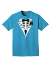 Skeleton Tuxedo Halloween Adult Dark T-Shirt-Mens T-Shirt-TooLoud-Turquoise-Small-Davson Sales