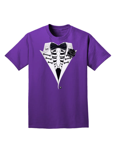 Skeleton Tuxedo Halloween Adult Dark T-Shirt-Mens T-Shirt-TooLoud-Purple-Small-Davson Sales