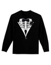 Skeleton Tuxedo Halloween Adult Long Sleeve Dark T-Shirt-TooLoud-Black-Small-Davson Sales