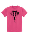 Skeleton Tuxedo Halloween Childrens T-Shirt-Childrens T-Shirt-TooLoud-Sangria-X-Small-Davson Sales