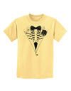 Skeleton Tuxedo Halloween Childrens T-Shirt-Childrens T-Shirt-TooLoud-Daffodil-Yellow-X-Small-Davson Sales