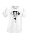 Skeleton Tuxedo Halloween Childrens T-Shirt-Childrens T-Shirt-TooLoud-White-X-Small-Davson Sales