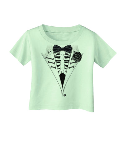 Skeleton Tuxedo Halloween Infant T-Shirt-Infant T-Shirt-TooLoud-Lime-Green-06-Months-Davson Sales