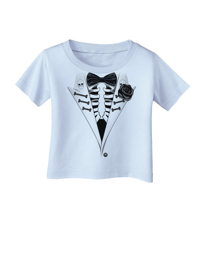 Skeleton Tuxedo Halloween Infant T-Shirt-Infant T-Shirt-TooLoud-Aquatic-Blue-06-Months-Davson Sales