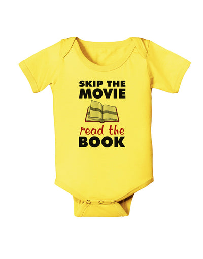 Skip The Movie Read The Book Baby Romper Bodysuit-Baby Romper-TooLoud-Yellow-06-Months-Davson Sales