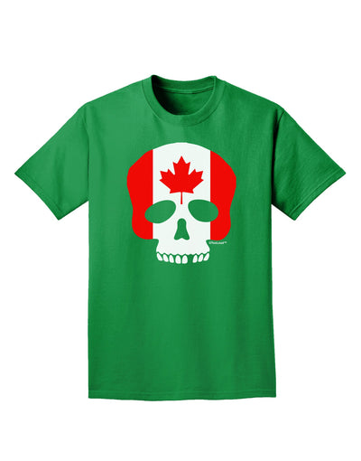 Skull Flag Canada Adult Dark T-Shirt-Mens T-Shirt-TooLoud-Kelly-Green-Small-Davson Sales