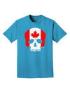 Skull Flag Canada Adult Dark T-Shirt-Mens T-Shirt-TooLoud-Turquoise-Small-Davson Sales