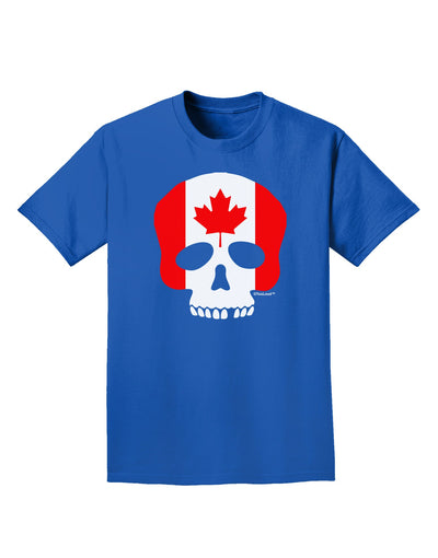 Skull Flag Canada Adult Dark T-Shirt-Mens T-Shirt-TooLoud-Royal-Blue-Small-Davson Sales