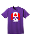 Skull Flag Canada Adult Dark T-Shirt-Mens T-Shirt-TooLoud-Purple-Small-Davson Sales