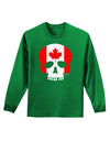 Skull Flag Canada Adult Long Sleeve Dark T-Shirt-TooLoud-Kelly-Green-Small-Davson Sales