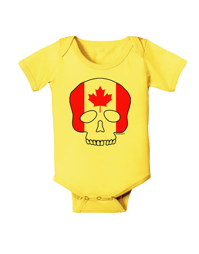 Skull Flag Canada Baby Romper Bodysuit-Baby Romper-TooLoud-Yellow-06-Months-Davson Sales