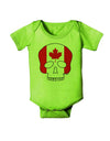 Skull Flag Canada Baby Romper Bodysuit-Baby Romper-TooLoud-Lime-06-Months-Davson Sales