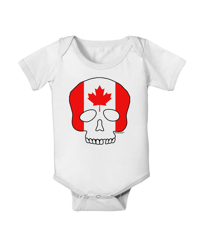 Skull Flag Canada Baby Romper Bodysuit-Baby Romper-TooLoud-White-06-Months-Davson Sales