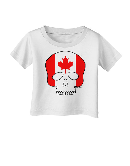 Skull Flag Canada Infant T-Shirt-Infant T-Shirt-TooLoud-White-06-Months-Davson Sales