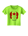 Skull Flag Canada Toddler T-Shirt-Toddler T-Shirt-TooLoud-Lime-Green-2T-Davson Sales