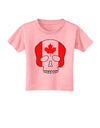 Skull Flag Canada Toddler T-Shirt-Toddler T-Shirt-TooLoud-Candy-Pink-2T-Davson Sales