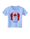 Skull Flag Canada Toddler T-Shirt-Toddler T-Shirt-TooLoud-Aquatic-Blue-2T-Davson Sales