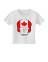 Skull Flag Canada Toddler T-Shirt-Toddler T-Shirt-TooLoud-White-2T-Davson Sales