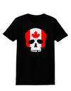 Skull Flag Canada Womens Dark T-Shirt-Womens T-Shirt-TooLoud-Black-X-Small-Davson Sales