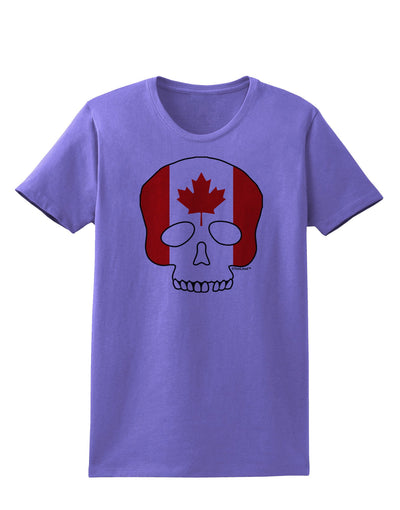 Skull Flag Canada Womens T-Shirt-Womens T-Shirt-TooLoud-Violet-X-Small-Davson Sales