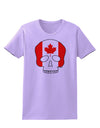 Skull Flag Canada Womens T-Shirt-Womens T-Shirt-TooLoud-Lavender-X-Small-Davson Sales