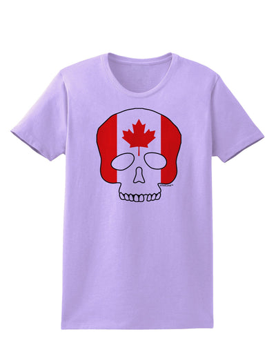 Skull Flag Canada Womens T-Shirt-Womens T-Shirt-TooLoud-Lavender-X-Small-Davson Sales