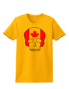 Skull Flag Canada Womens T-Shirt-Womens T-Shirt-TooLoud-Gold-X-Small-Davson Sales