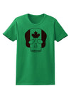 Skull Flag Canada Womens T-Shirt-Womens T-Shirt-TooLoud-Kelly-Green-X-Small-Davson Sales