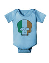 Skull Flag Ireland Baby Romper Bodysuit-Baby Romper-TooLoud-LightBlue-06-Months-Davson Sales