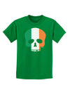 Skull Flag Ireland Childrens Dark T-Shirt-Childrens T-Shirt-TooLoud-Kelly-Green-X-Small-Davson Sales