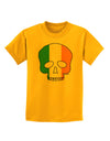 Skull Flag Ireland Childrens T-Shirt-Childrens T-Shirt-TooLoud-Gold-X-Small-Davson Sales