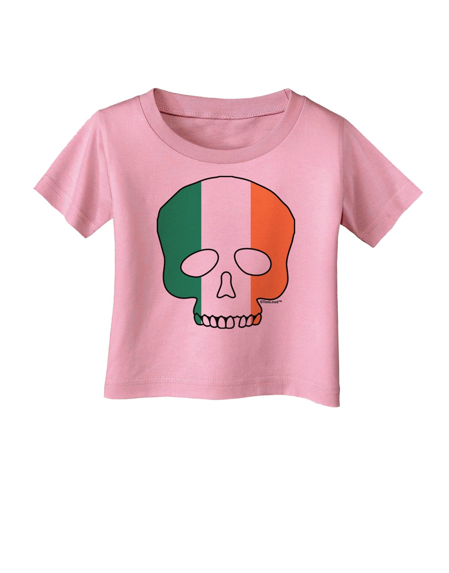 Skull Flag Ireland Infant T-Shirt-Infant T-Shirt-TooLoud-Candy-Pink-06-Months-Davson Sales