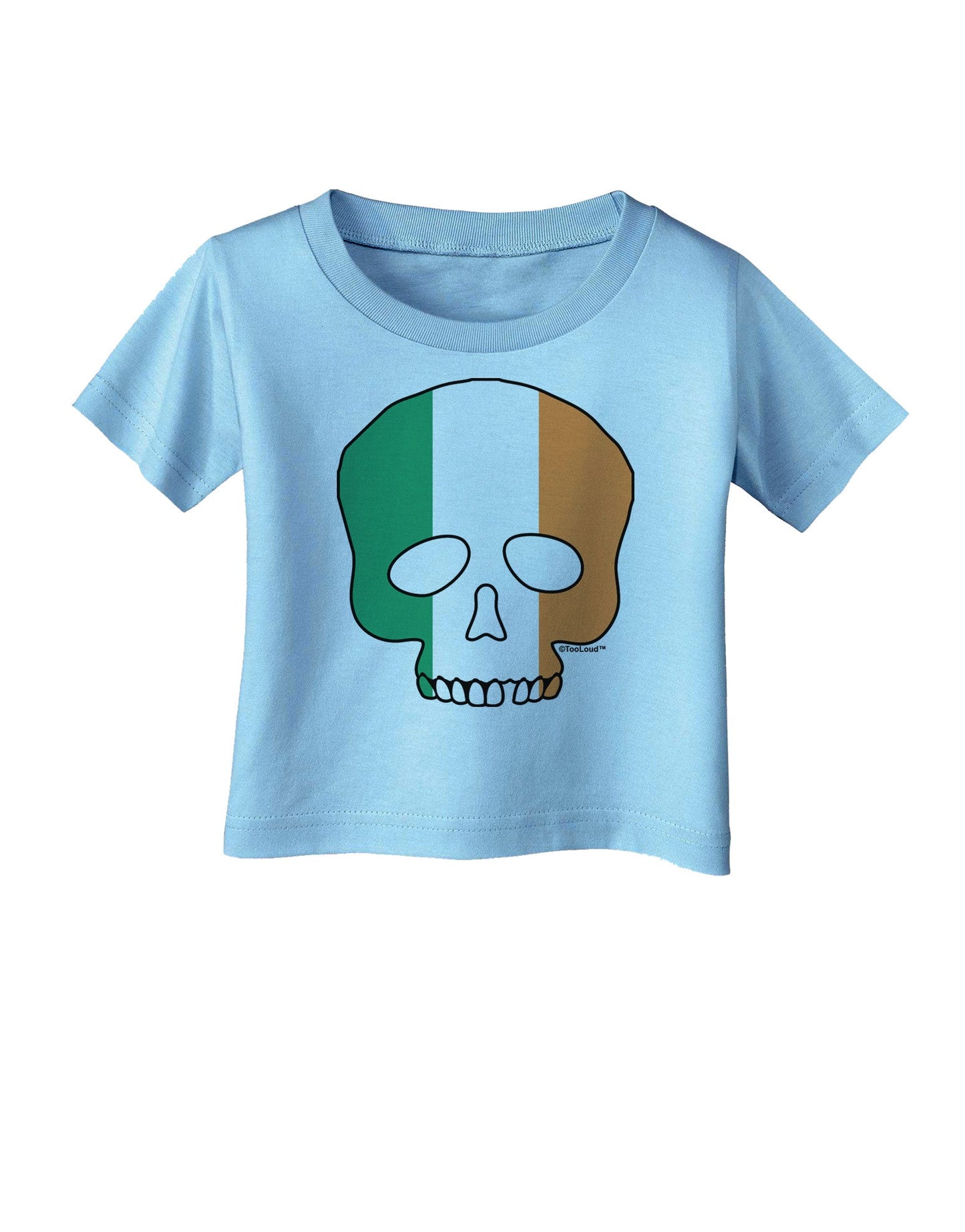 Skull Flag Ireland Infant T-Shirt-Infant T-Shirt-TooLoud-Aquatic-Blue-06-Months-Davson Sales