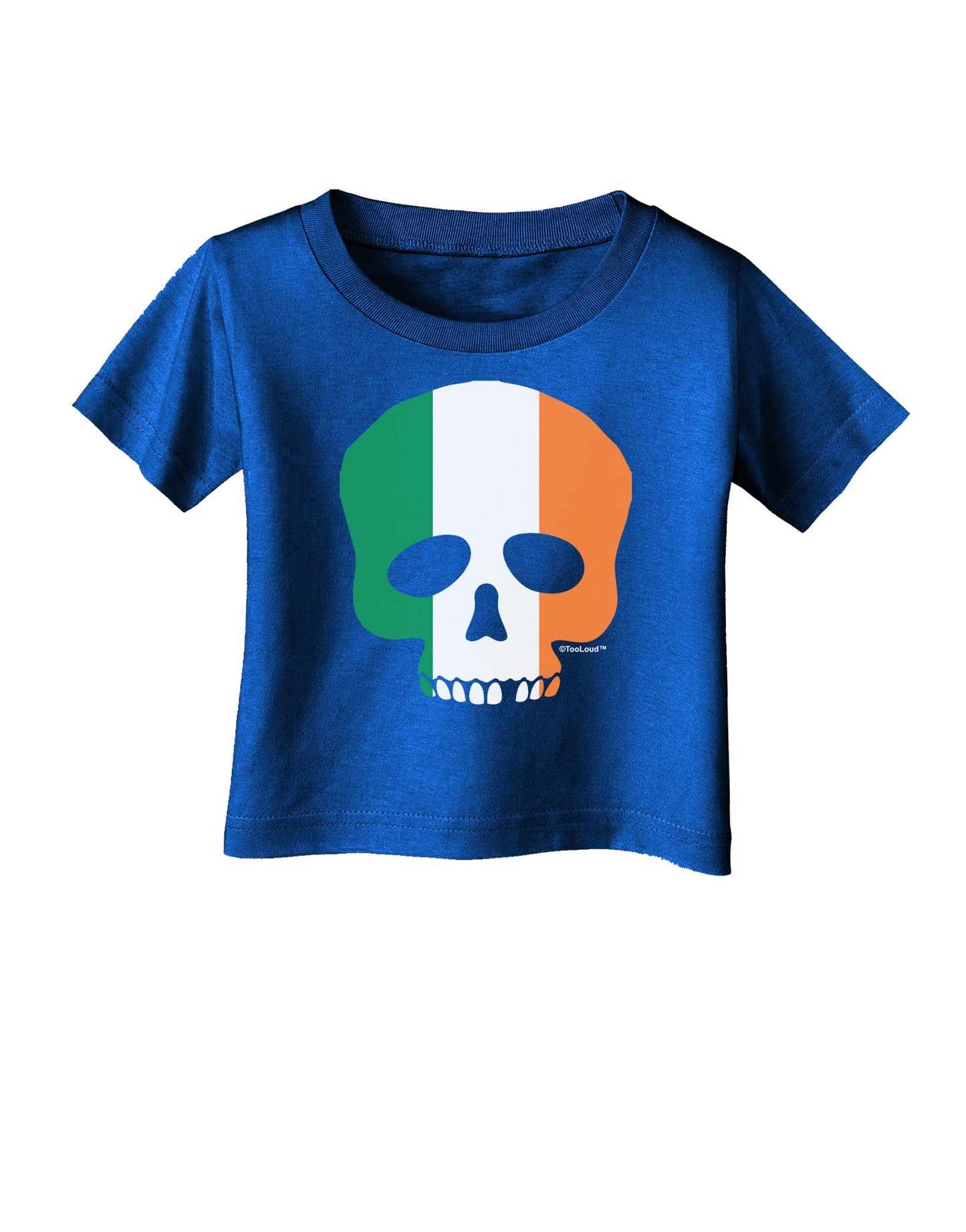 Skull Flag Ireland Infant T-Shirt Dark-Infant T-Shirt-TooLoud-Royal-Blue-06-Months-Davson Sales