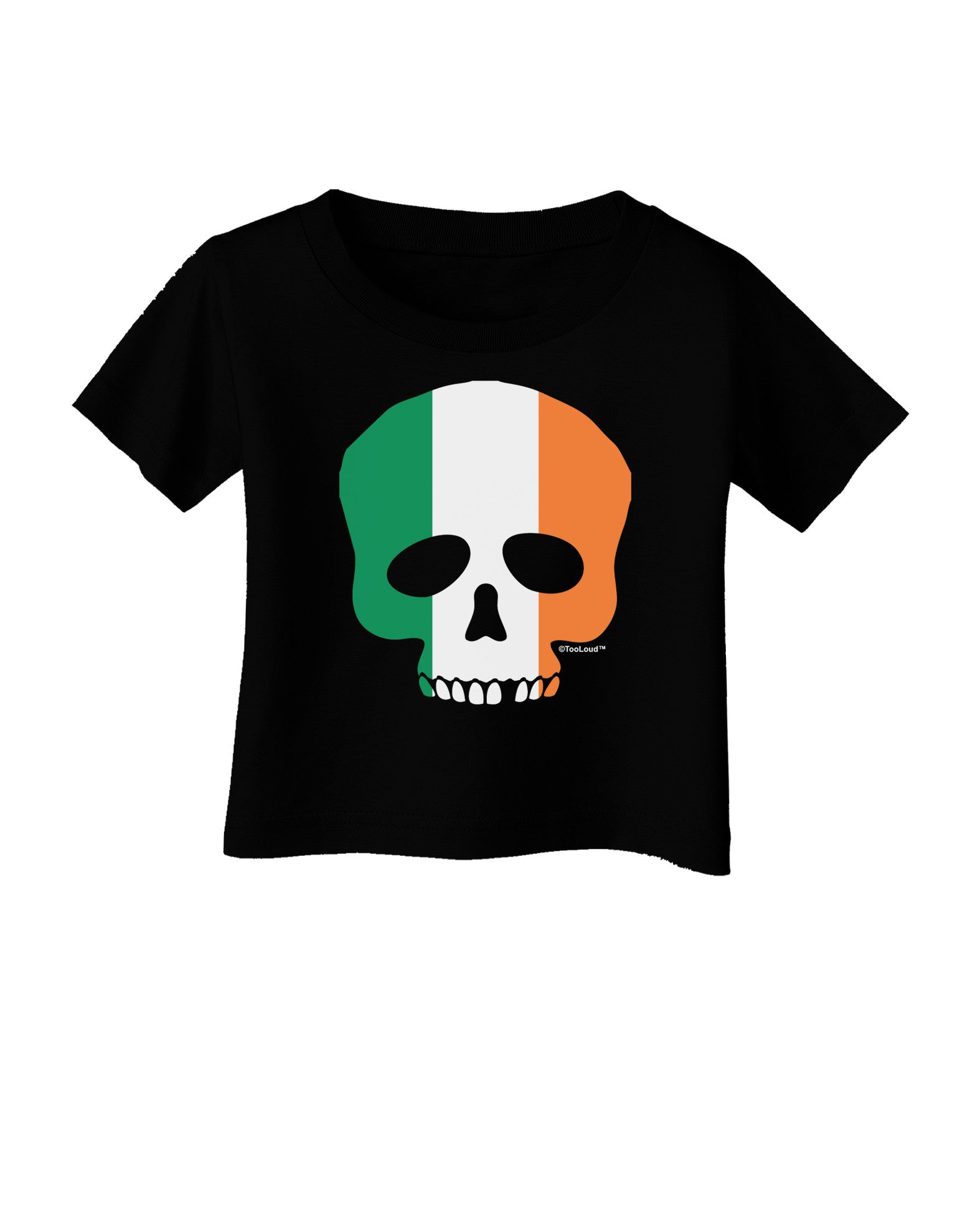 Skull Flag Ireland Infant T-Shirt Dark-Infant T-Shirt-TooLoud-Black-06-Months-Davson Sales