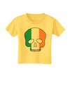 Skull Flag Ireland Toddler T-Shirt-Toddler T-Shirt-TooLoud-Yellow-2T-Davson Sales