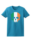 Skull Flag Ireland Womens Dark T-Shirt-Womens T-Shirt-TooLoud-Turquoise-X-Small-Davson Sales