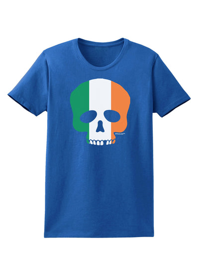 Skull Flag Ireland Womens Dark T-Shirt-Womens T-Shirt-TooLoud-Royal-Blue-X-Small-Davson Sales