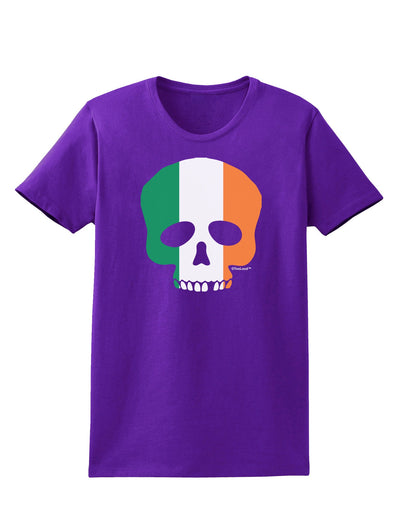 Skull Flag Ireland Womens Dark T-Shirt-Womens T-Shirt-TooLoud-Purple-X-Small-Davson Sales