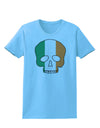 Skull Flag Ireland Womens T-Shirt-Womens T-Shirt-TooLoud-Aquatic-Blue-X-Small-Davson Sales