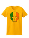 Skull Flag Ireland Womens T-Shirt-Womens T-Shirt-TooLoud-Gold-X-Small-Davson Sales