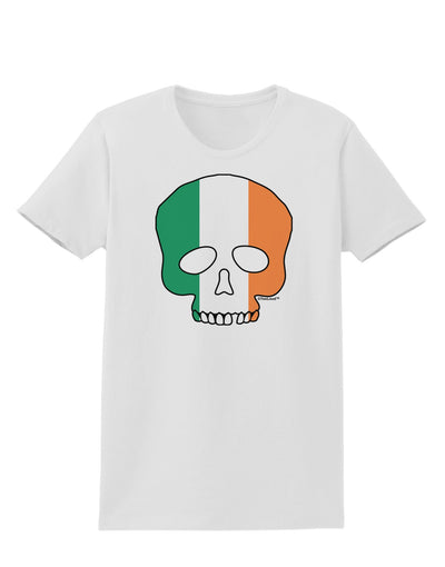 Skull Flag Ireland Womens T-Shirt-Womens T-Shirt-TooLoud-White-X-Small-Davson Sales