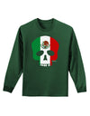 Skull Flag Mexico Adult Long Sleeve Dark T-Shirt-TooLoud-Dark-Green-Small-Davson Sales